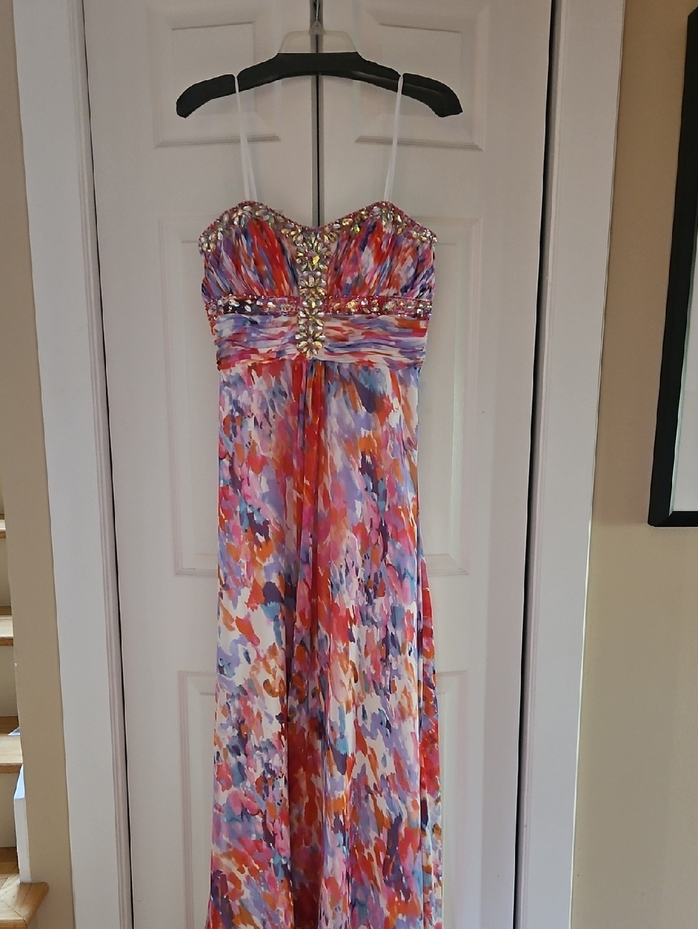 Beaded Sweetheart Multicolor Prom Dress